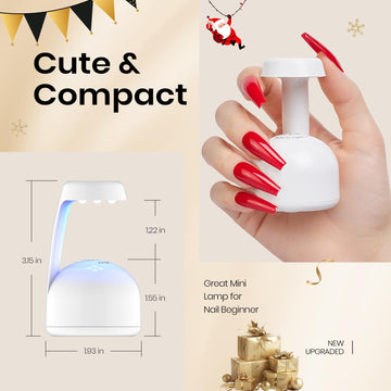 Beetles Mini UV Light portátil para uñas en cualquier lugar