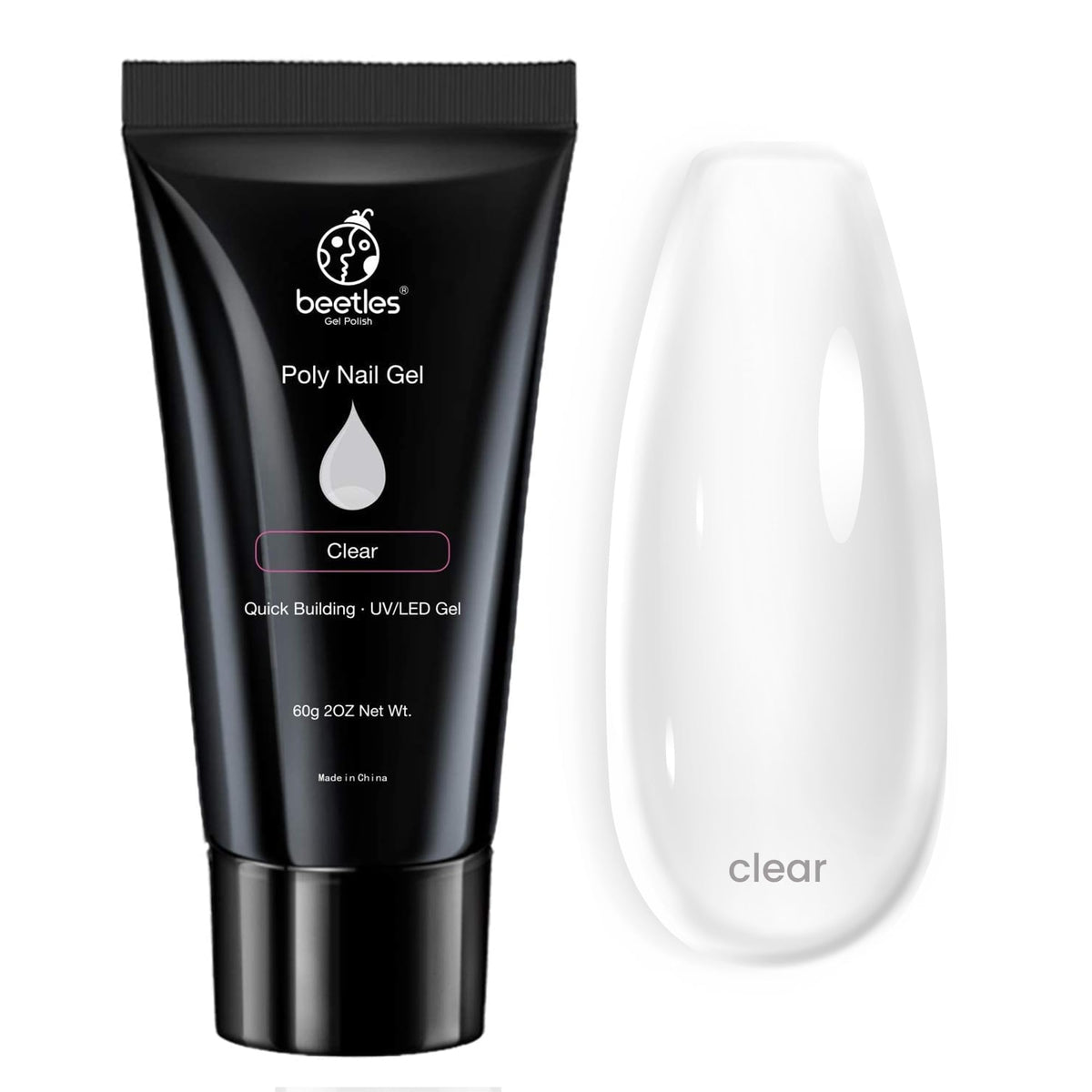 Beetles Gel de Extensión Transparente 60 ml para un acabado natural y extensión suave
