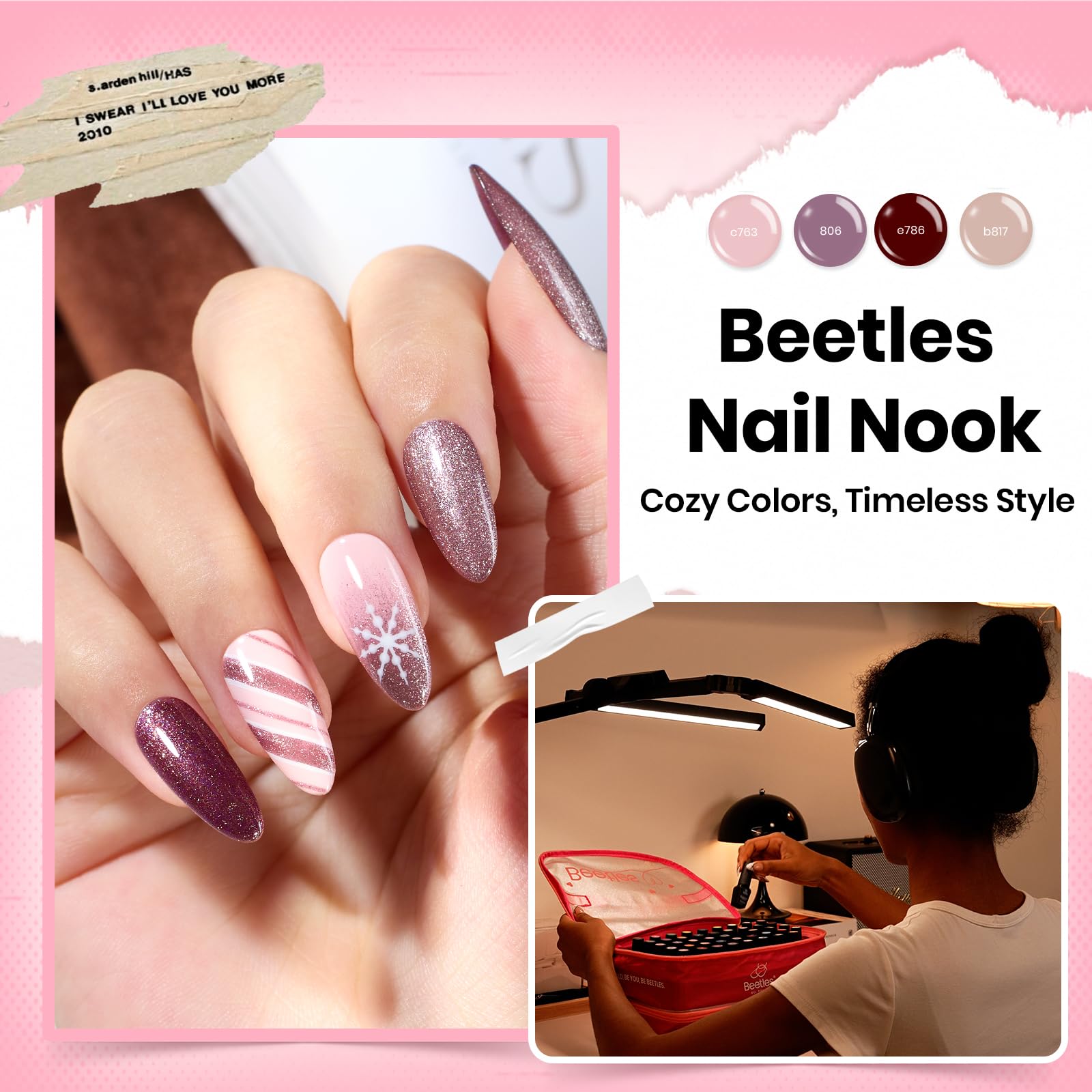 Top Coat Mate Beetles Nail Nook ofrece acabado suave sin brillo