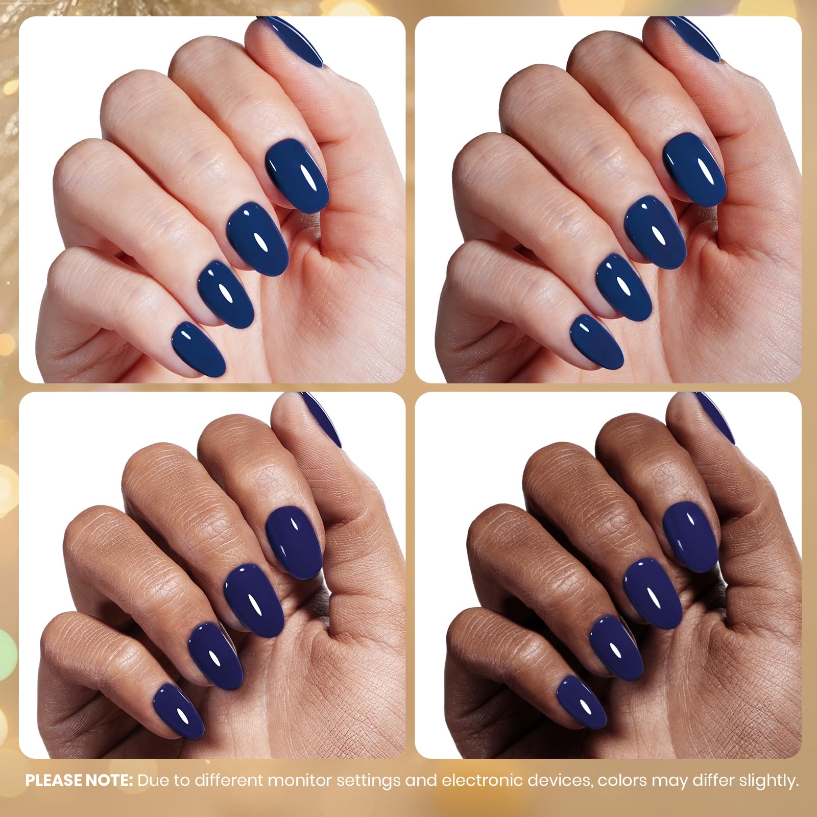Beetles Navy Blue Gel Polish libre de HEMA para una experiencia suave