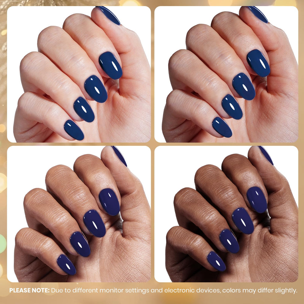 Beetles Navy Blue Gel Polish libre de HEMA para una experiencia suave
