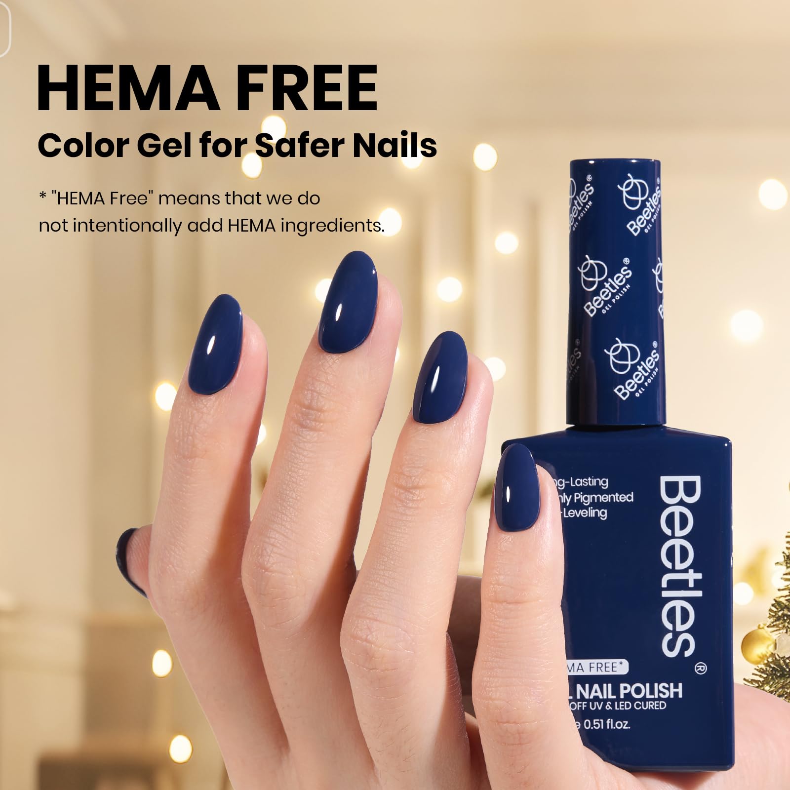 Beetles Navy Blue Gel Polish, paleta de muestras para comparar tonos