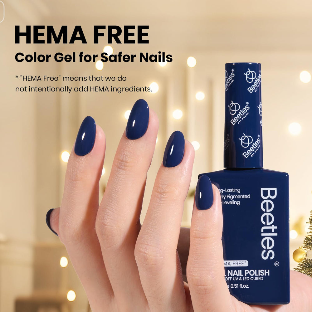 Beetles Navy Blue Gel Polish, paleta de muestras para comparar tonos