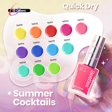 Beetles Neon Esmalte paleta de 12 colores para combinaciones modernas