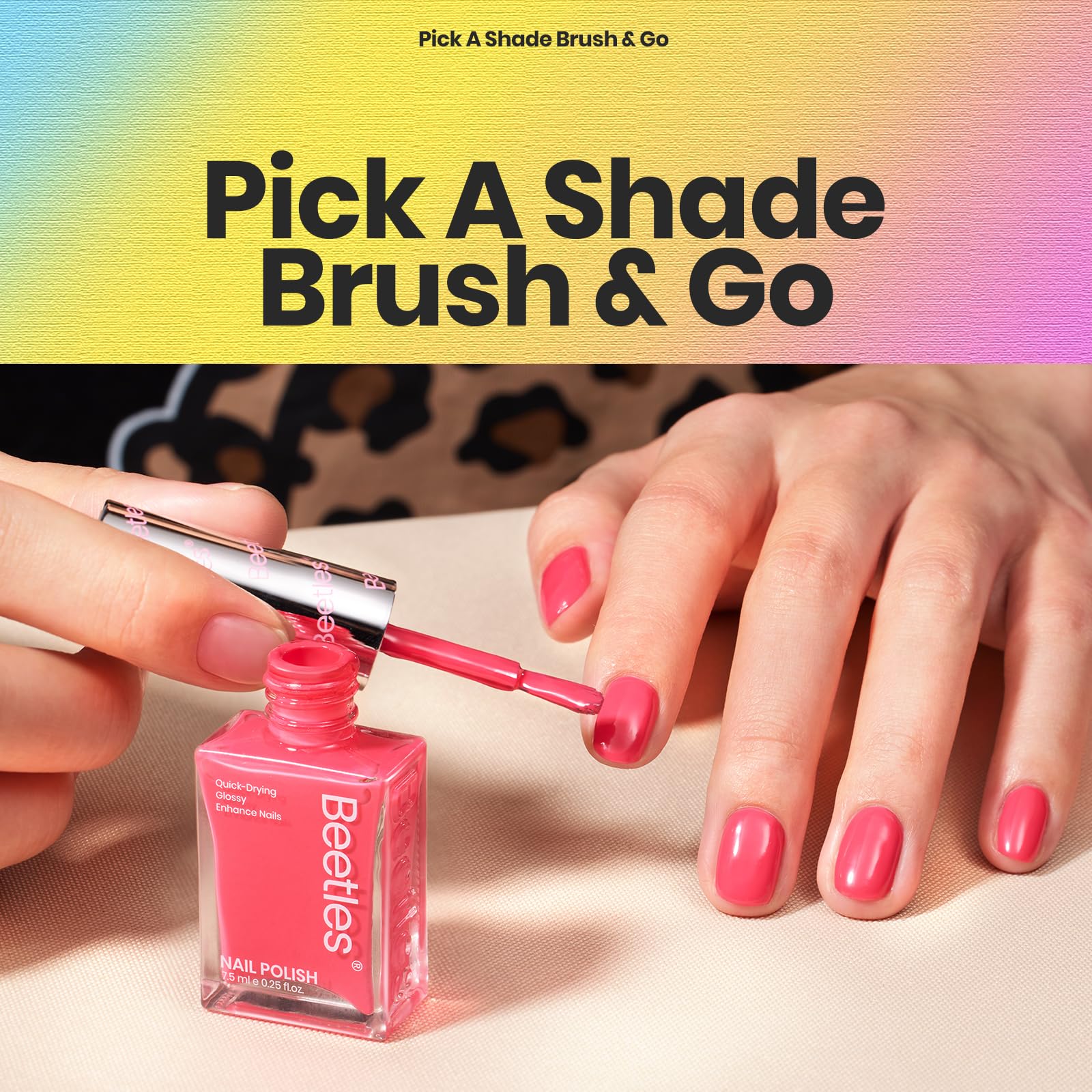 Beetles Neon Esmalte secado rápido para manicura eficiente