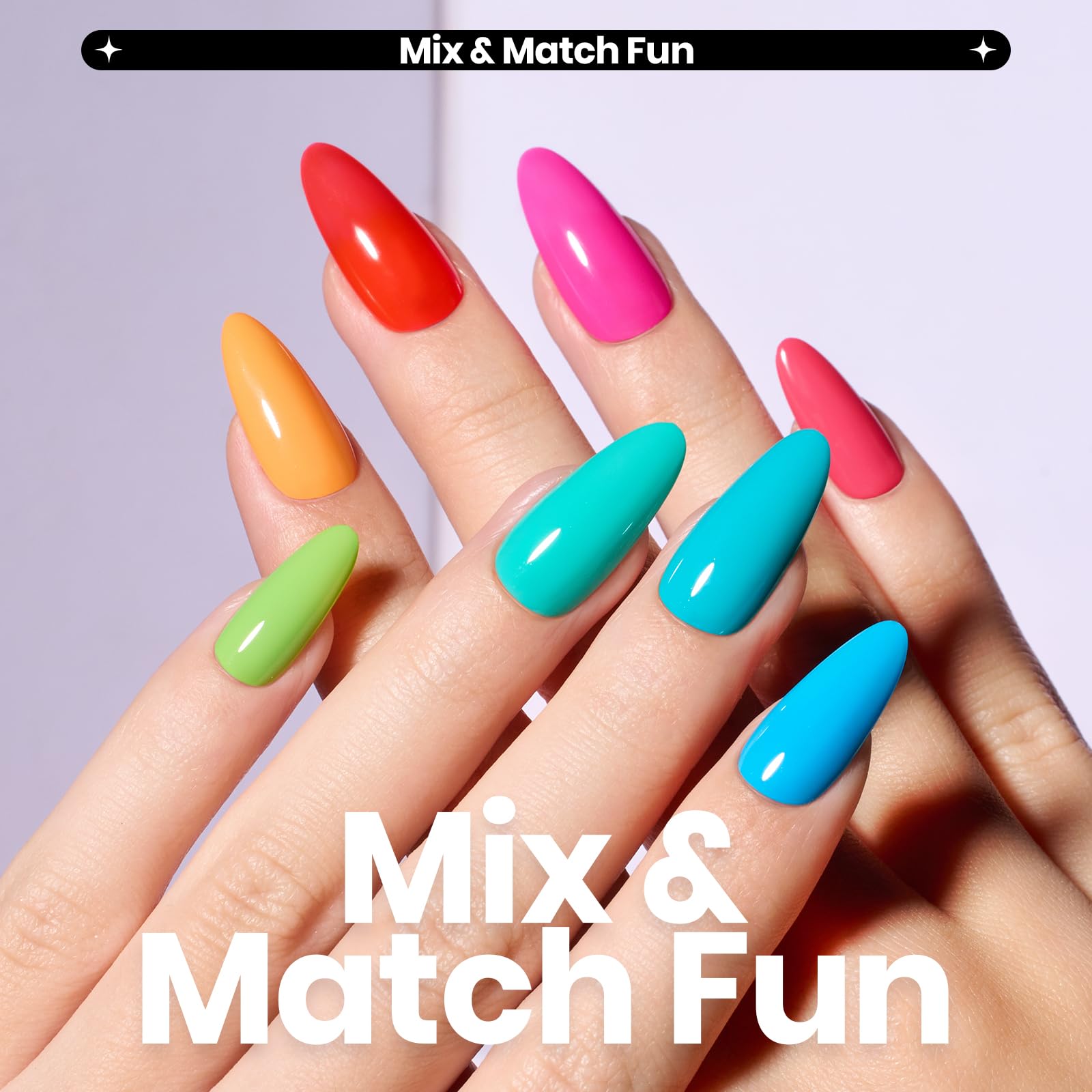 Beetles Neon Esmalte uñas brillantes con cobertura alta