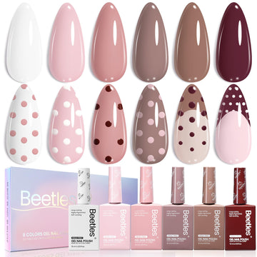 Beetles neutro gel uñas beige cremoso, tono suave para uso diario.