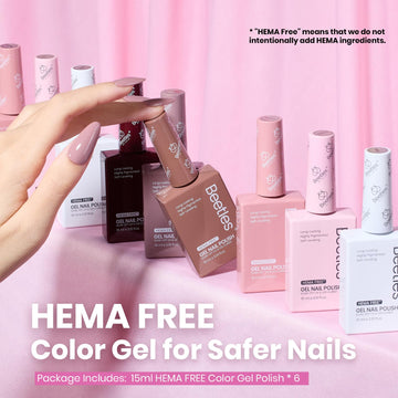 Beetles neutro gel uñas nude rosa, color elegante para ocasiones especiales.