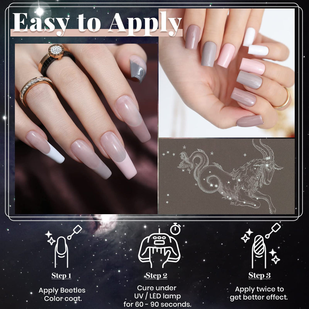 Beetles esmalte en gel neutro rosa suave: tono discreto para oficina.