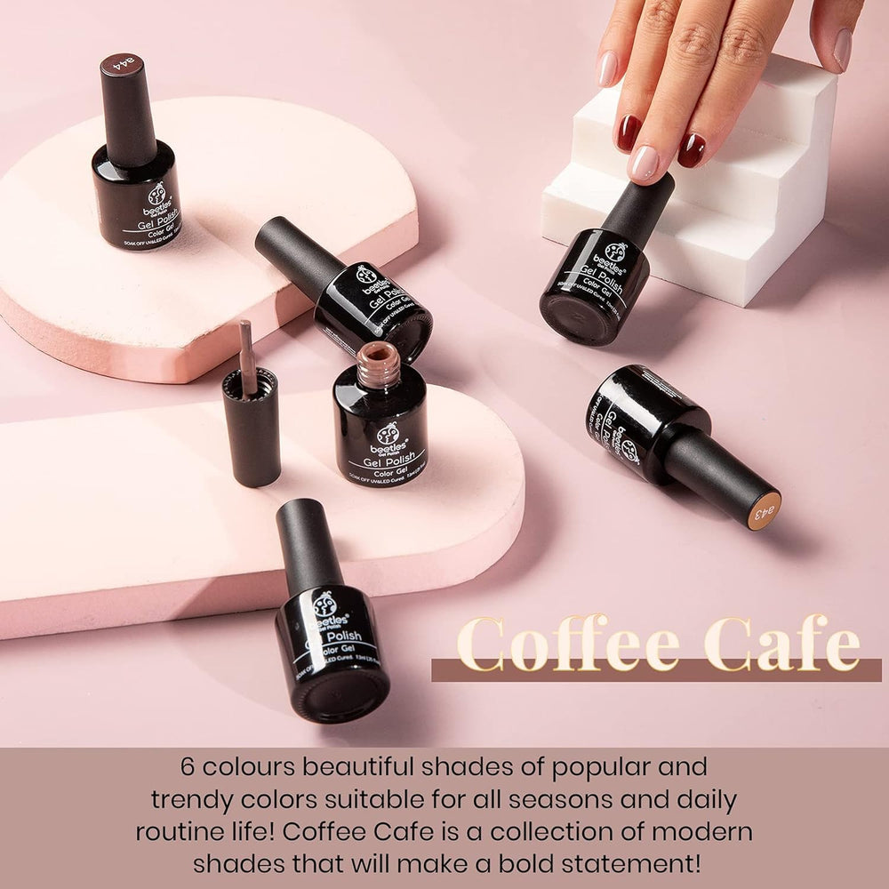 Beetles Gel Polish Set neutro latte para look sutil.