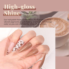 Beetles Gel Polish Set neutro marrón claro para acabado natural.