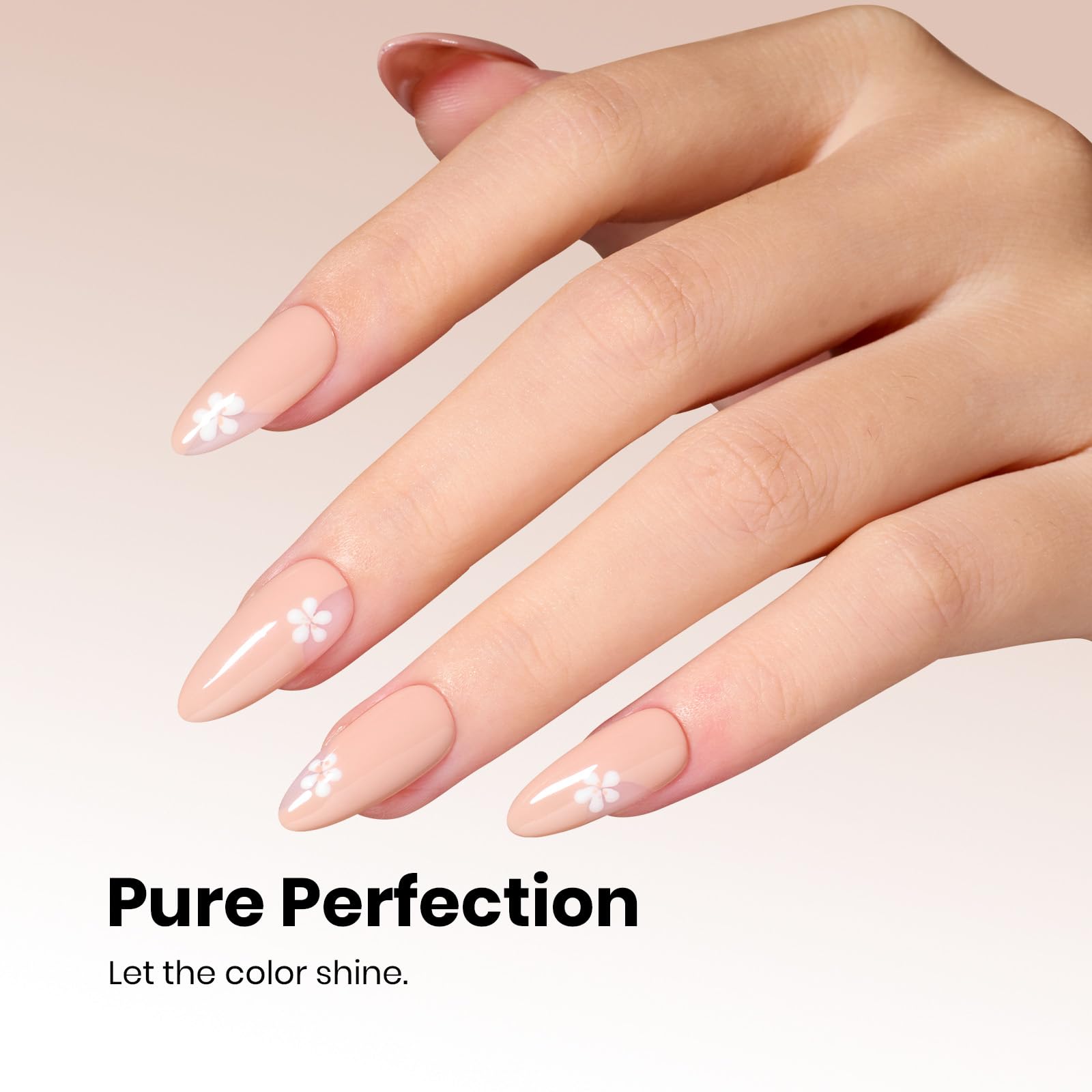 Beetles Nude Fall Gel Nail Polish, curado UV/LED en 120 segundos para brillo duradero.