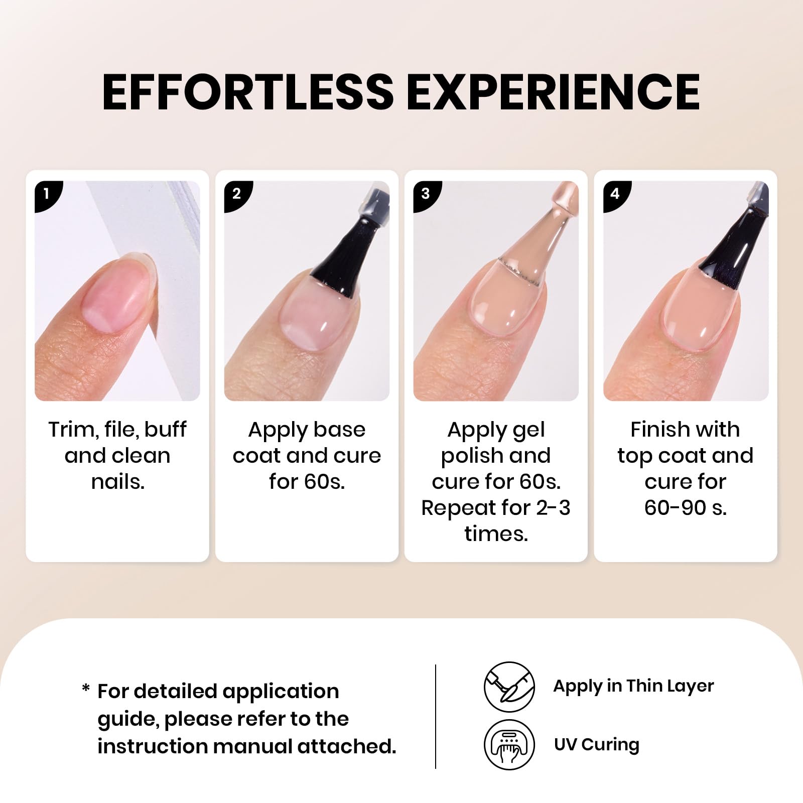 Beetles Nude Fall Gel Nail Polish, versátil para viaje y ocasiones especiales.