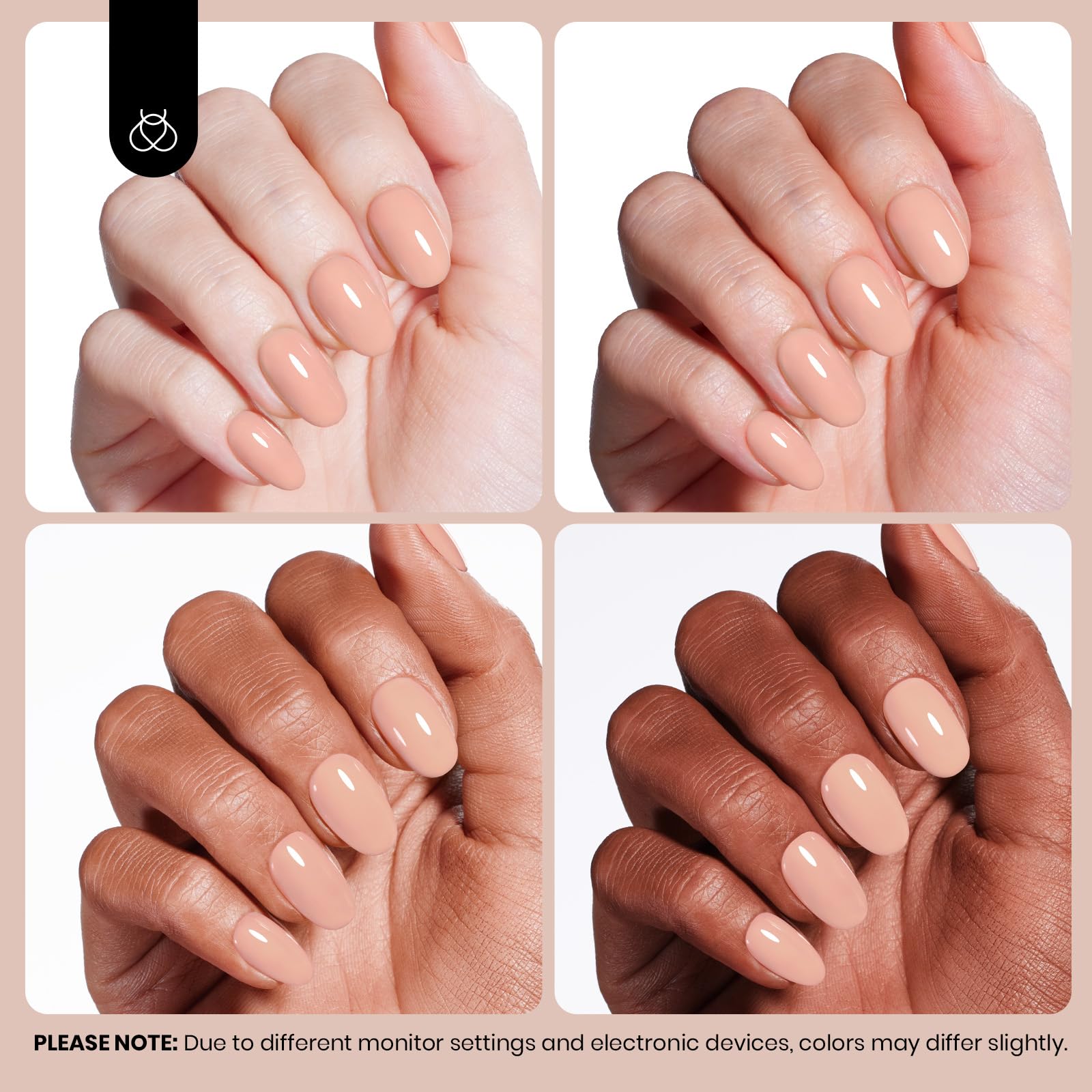 Beetles Nude Fall Gel Nail Polish, requiere base y top coat para resultados óptimos.