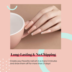 Beetles Nude Gel Nail Polish, muestra de color tono ligero para estilos discretos