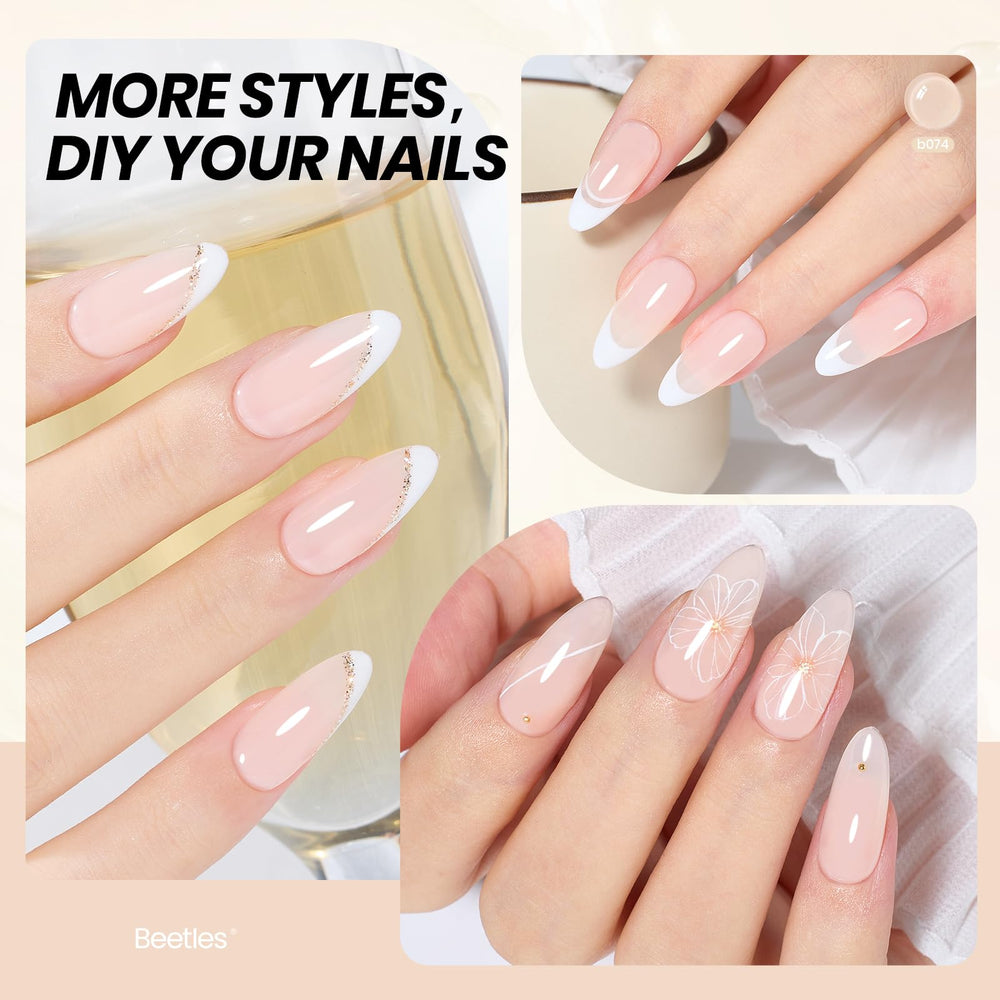 Beetles Nude Gel Polish aplicación en capas para efectos translúcidos u opacos