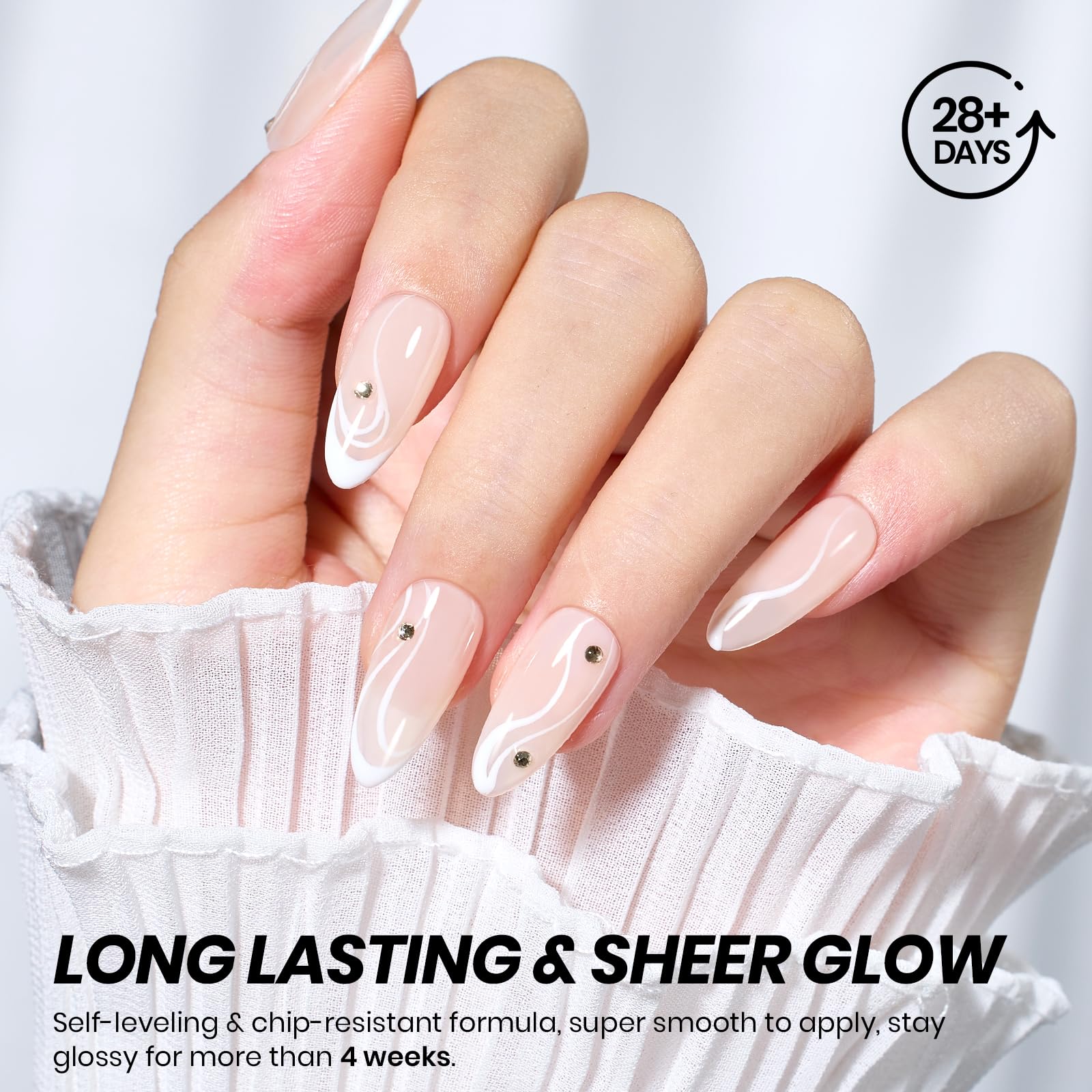 Beetles Nude Gel Polish arte frances sencillo con tono neutro