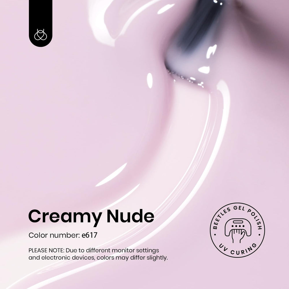 Beetles Nude Gel Polish, aplicación en capas para controlar la opacidad.