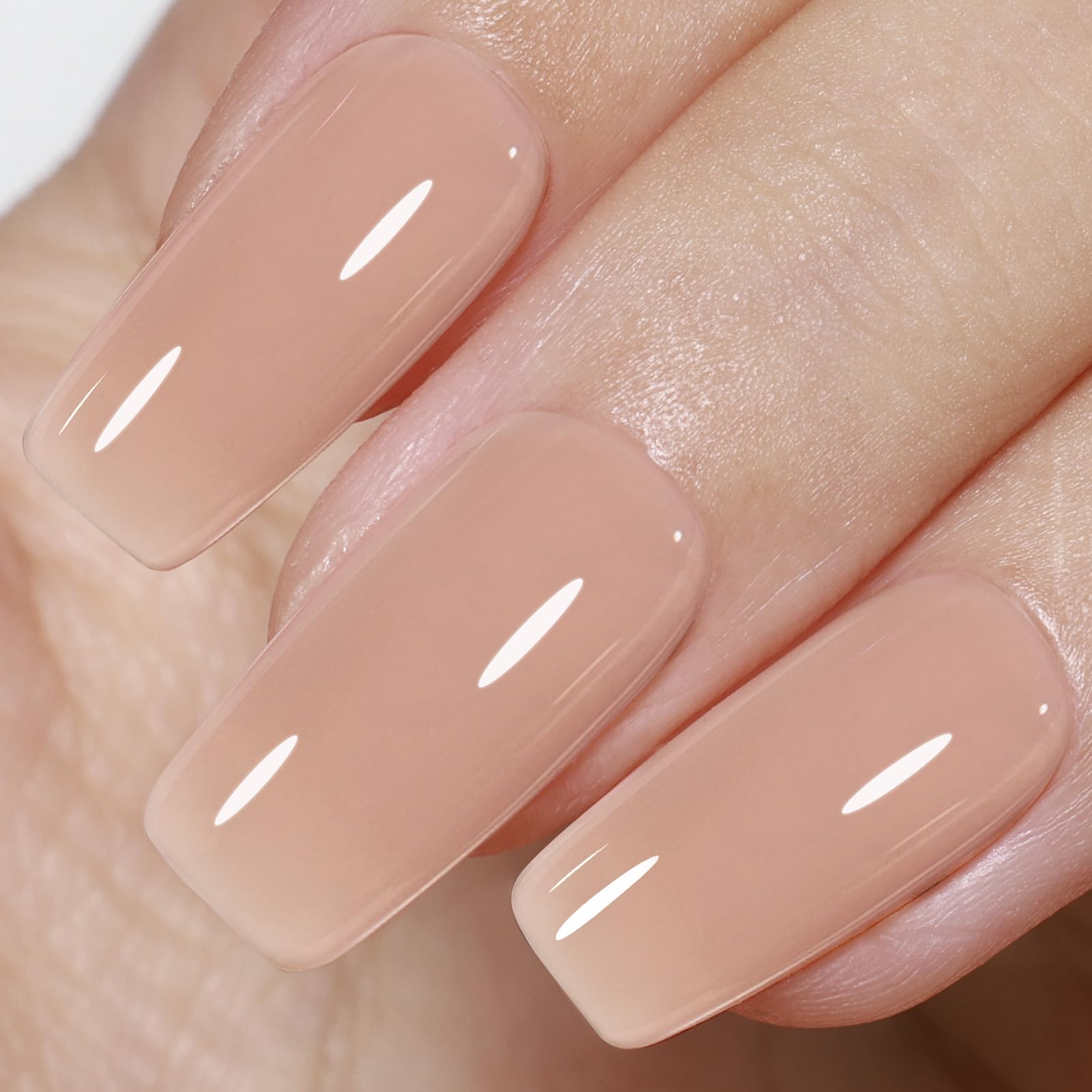 Beetles Nude Gel Polish: botella con tono neutro jelly para uñas elegantes.