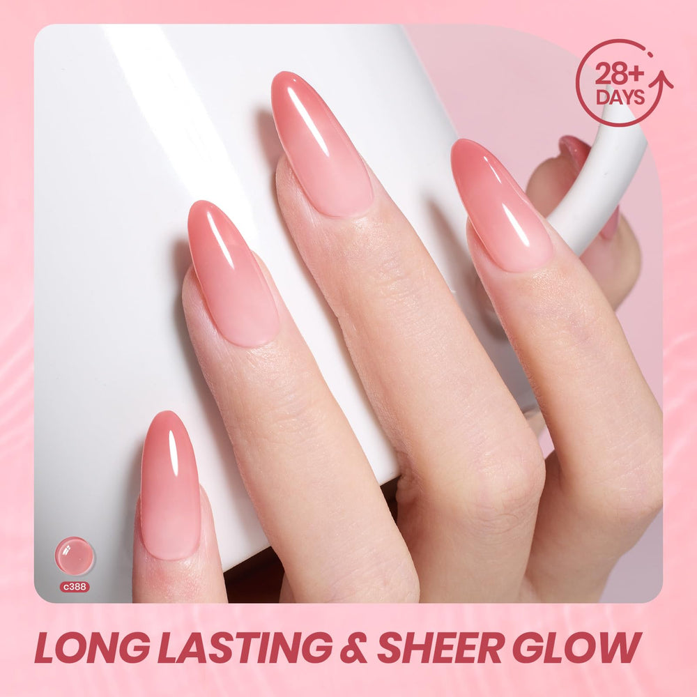 Beetles Nude Pink Gel: acabado brillo que complementa cualquier look.