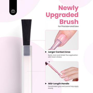 Beetles nude pink gel polish bottle close-up for salon look
