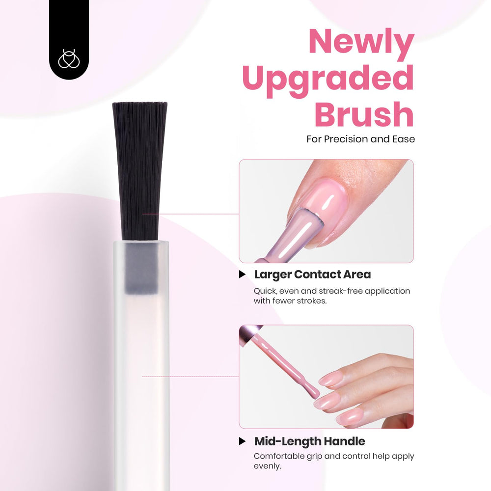 Beetles nude pink gel polish bottle close-up for salon look