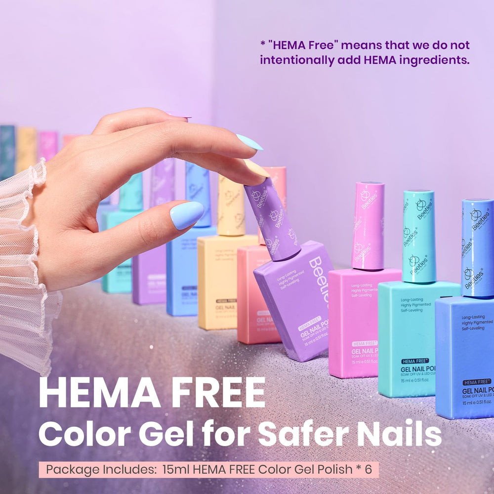 Beetles Pastel Gel Polish en botella rosa, tono suave para uso diario.