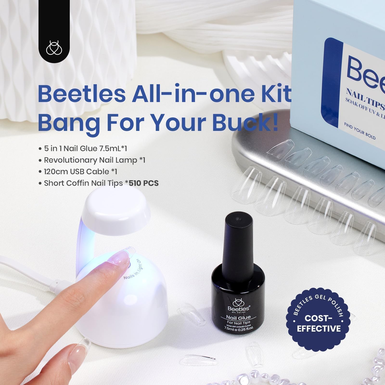 Beetles Gel 5 en 1: base, fijación y adhesión para uñas