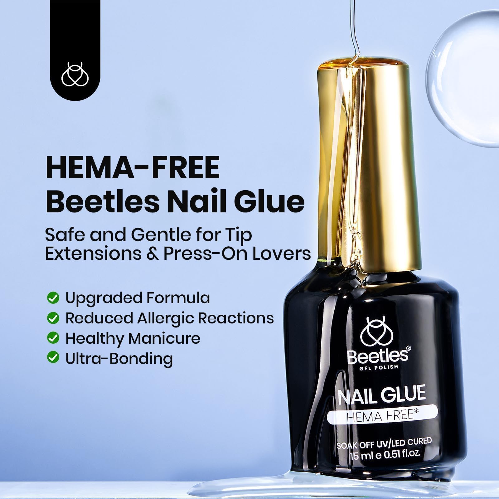 Beetles gel para uñas extensiones transparentes, acabado suave y duradero