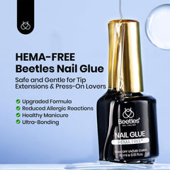 Beetles gel para uñas extensiones transparentes, acabado suave y duradero