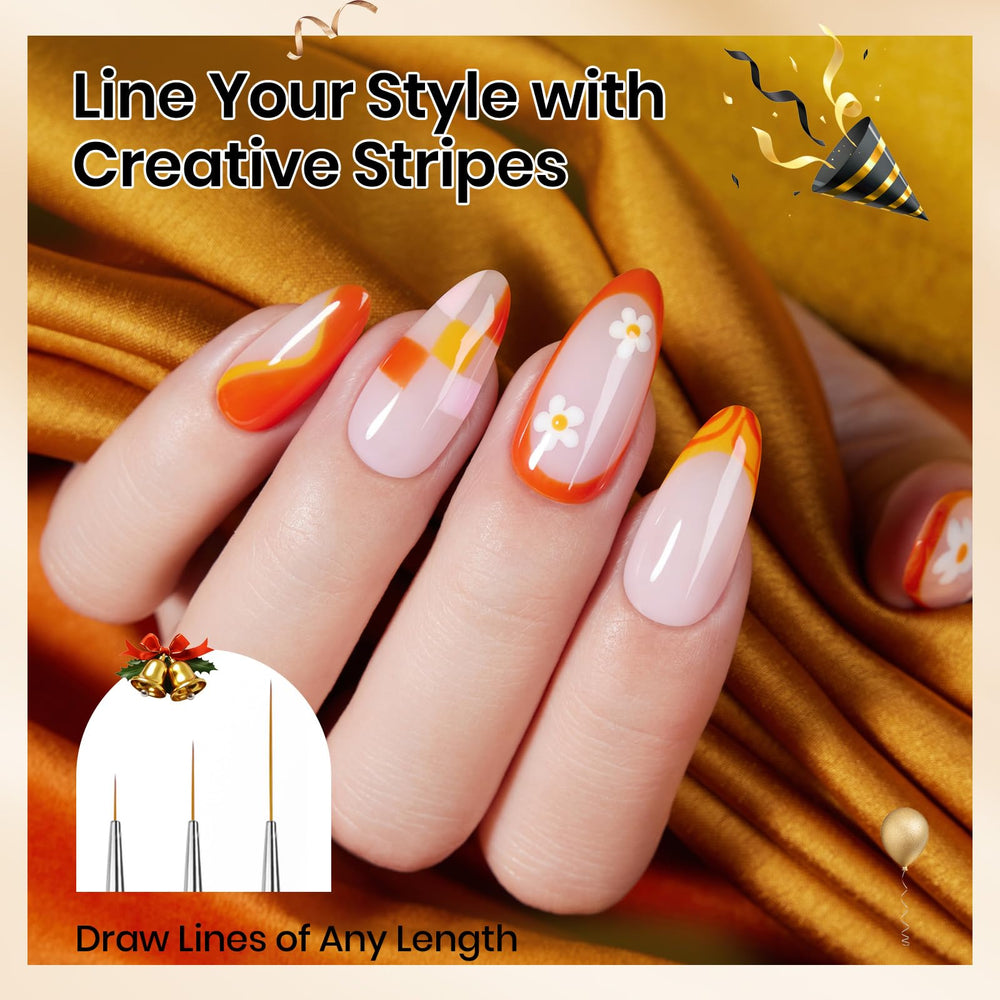 Beetles pinceles para uñas con puntas ovaladas y planas para trazos precisos y difuminados.