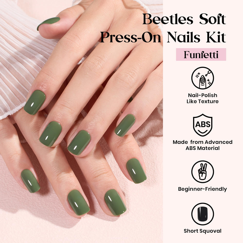 Beetles Press On Nails Kit colores brillantes: acabado profesional en casa