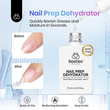 Beetles primer de uñas 15 ml, mejora la adhesión entre uñas y gel.