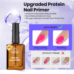 Beetles Nail Primer aplicacion con brocha prepara uñas para la manicura.