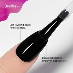 Beetles Pro Gel Top Coat aplicación sin desbordamiento para bordes limpios