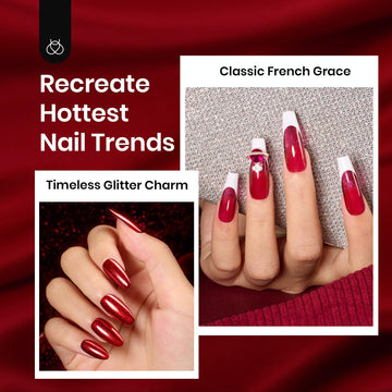 Beetles Red Revival: bote de esmalte rojo para manicura rápida.
