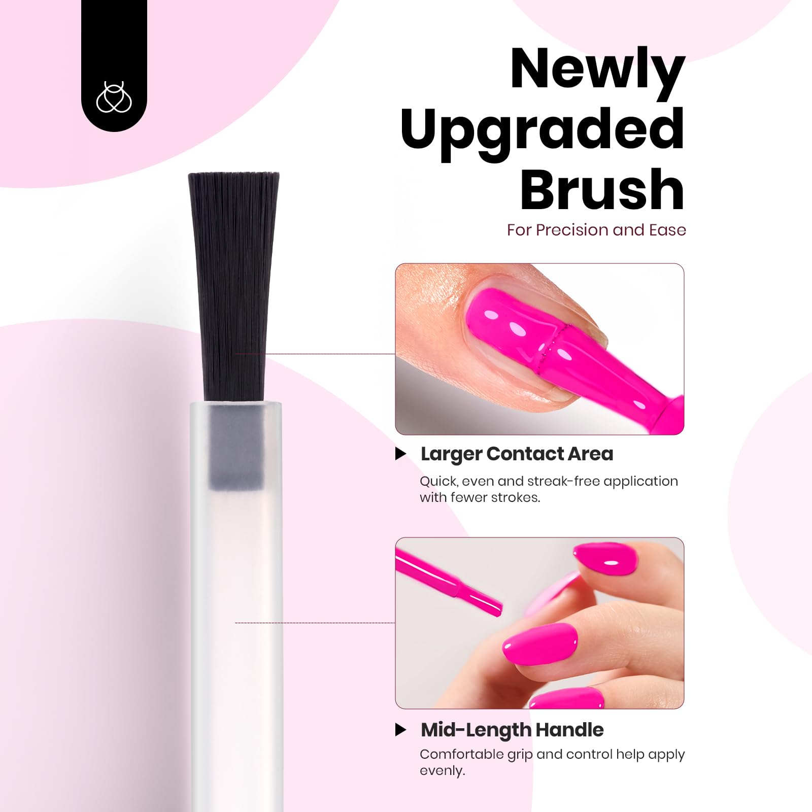 Beetles gel rosa, tono vibrante para manicura diaria.