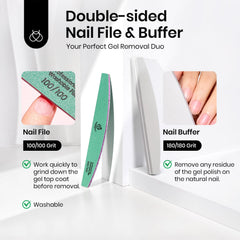 Beetles Gel Polish Kit con lima grano 180/180 para acabado fino