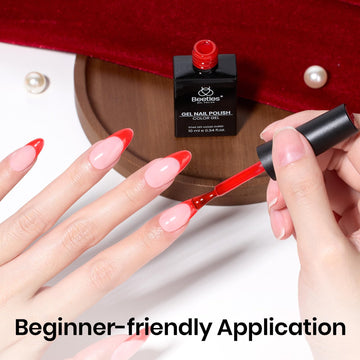 Beetles Rojo Gel Uñas: duración de hasta 28 días con cuidado.