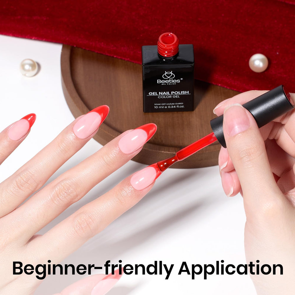 Beetles Rojo Gel Uñas: duración de hasta 28 días con cuidado.