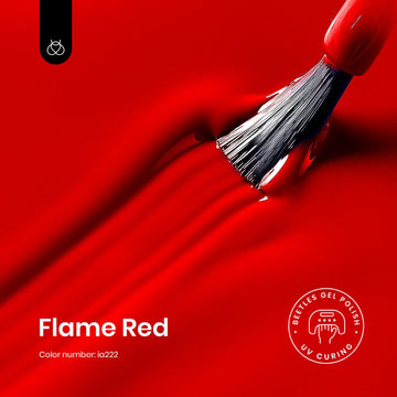 Beetles Rojo Gel Uñas: cobertura rápida para estilo de fiesta.