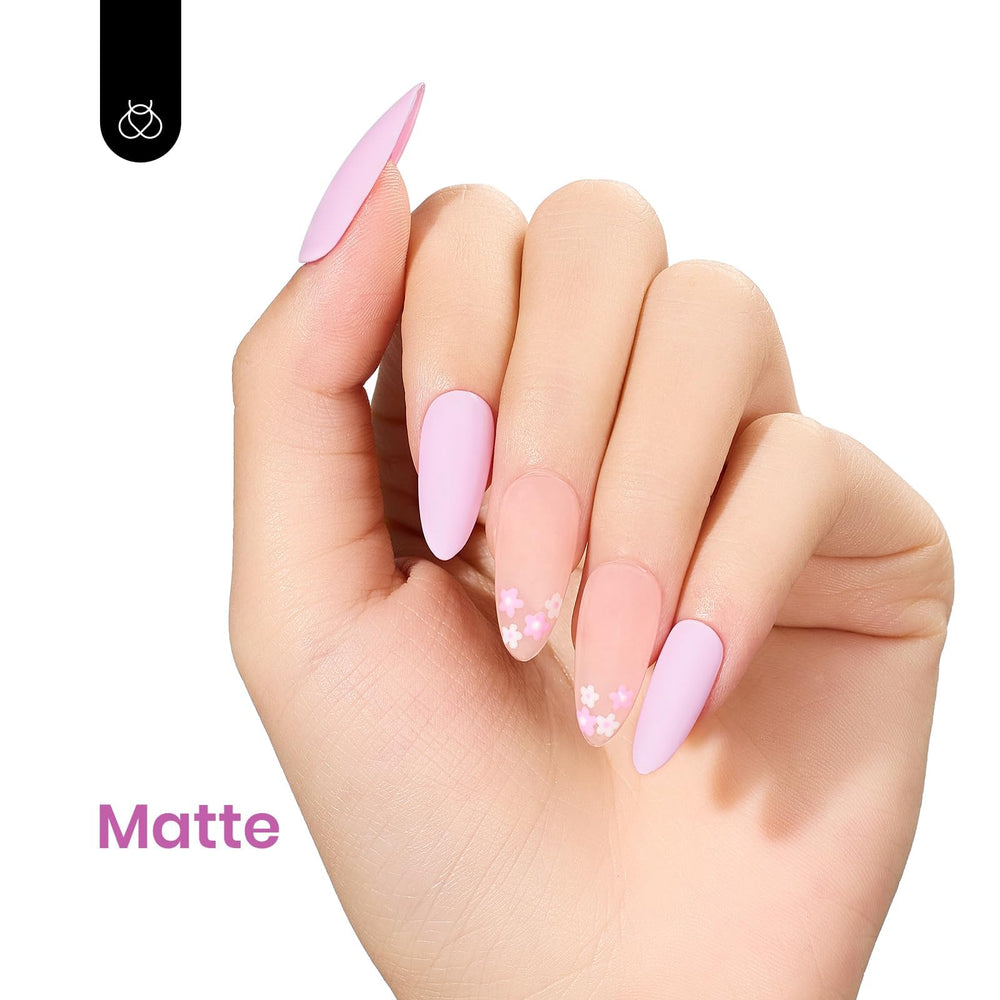 Beetles Rosa Gel Esmalte Cuento de Hadas, duración de 28 días con brillo intenso.