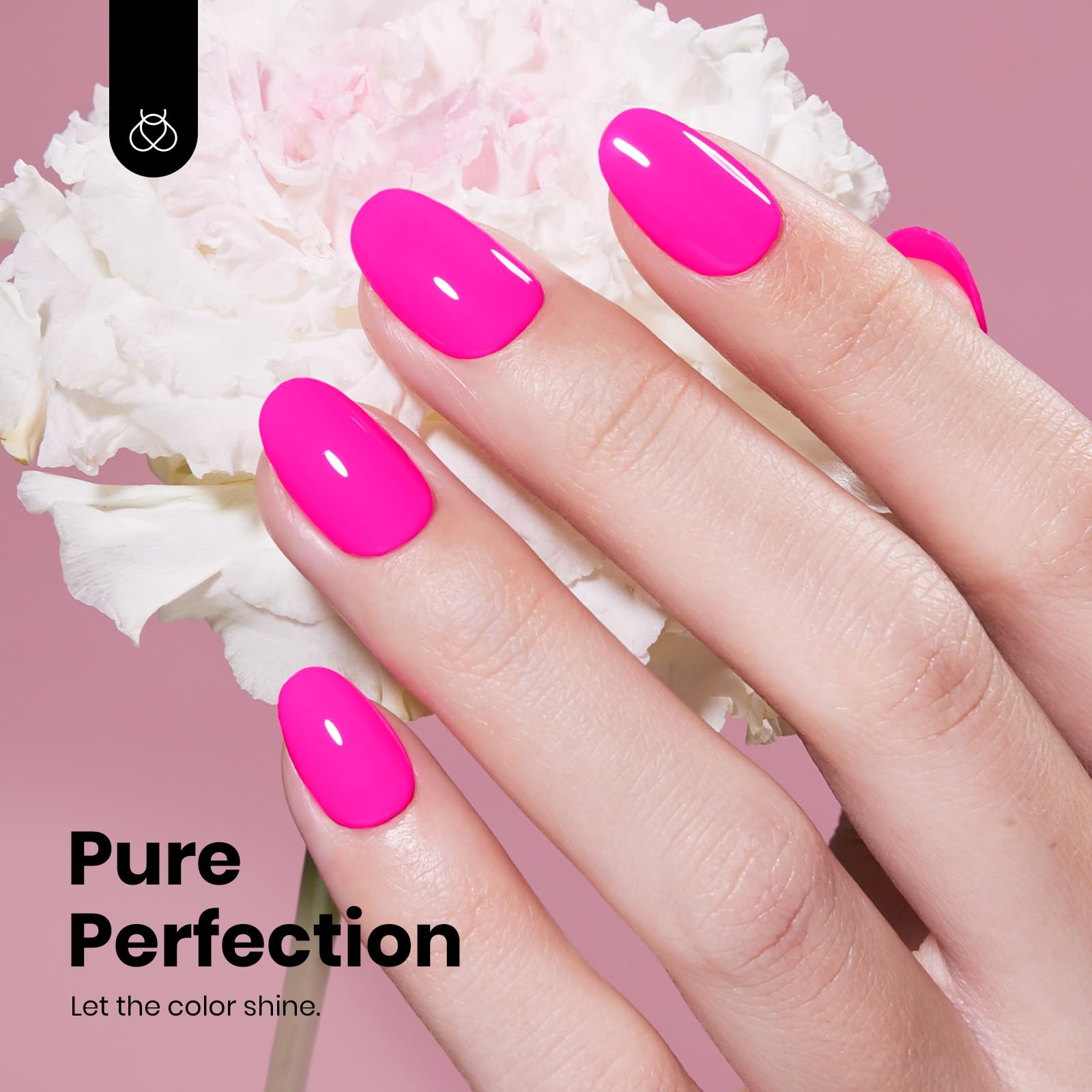 Beetles rosa neon: botella con diseño que facilita seleccionar el tono correcto.