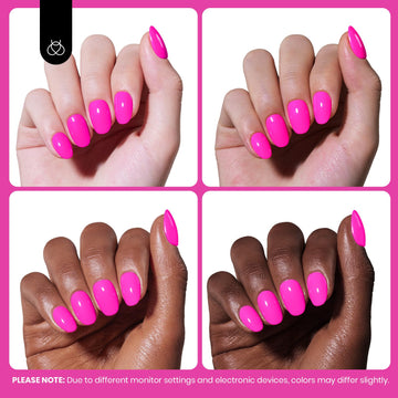Beetles rosa neon: fórmula libre de hema para uñas más cuidadas.