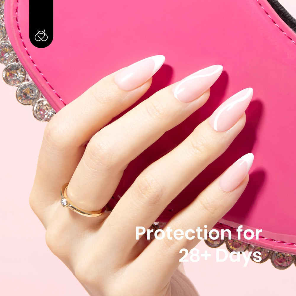 Beetles Rubber Base Gel Frances base color, facilita un look elegante con una sola capa.