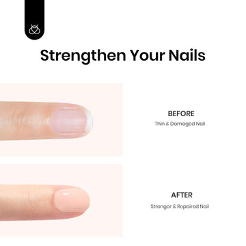 Beetles Rubber Base Gel nude pink swatch for natural nails.