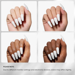 Beetles set gel blanco 2 piezas para manicura en casa