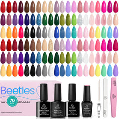 Beetles set esmalte gel invierno con 60 colores para estilos versátiles