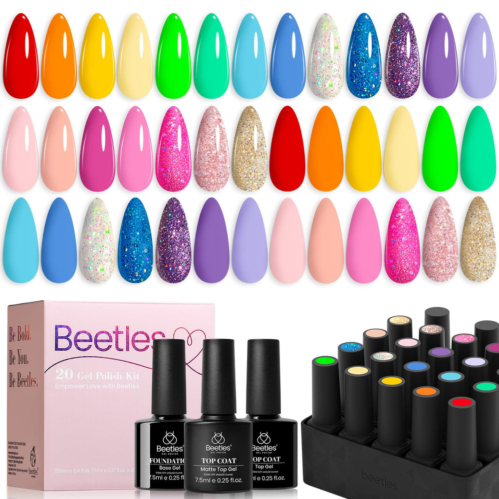 Beetles Set Verano: paleta de botes esmalte variados para manicura colorida