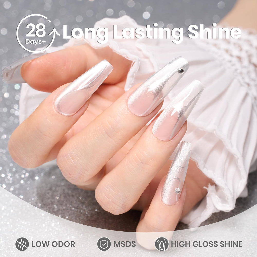 Beetles Gel Polish Silver Cat Eye envase de 15 ml.